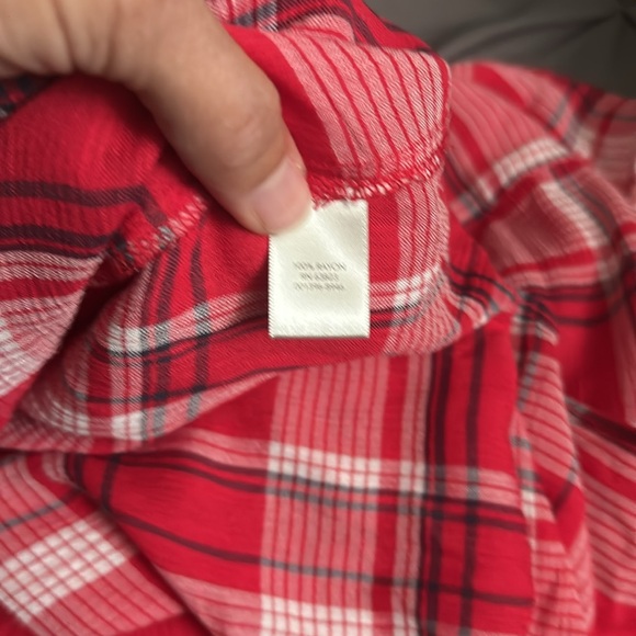 NEW Christopher & Banks Red Plaid Sleeveless Top, Size XL - Picture 9 of 9